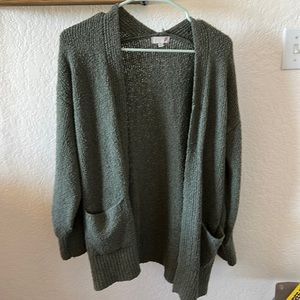 Green cardigan